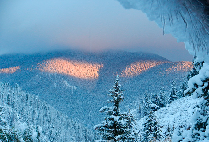 Red River winter scene
